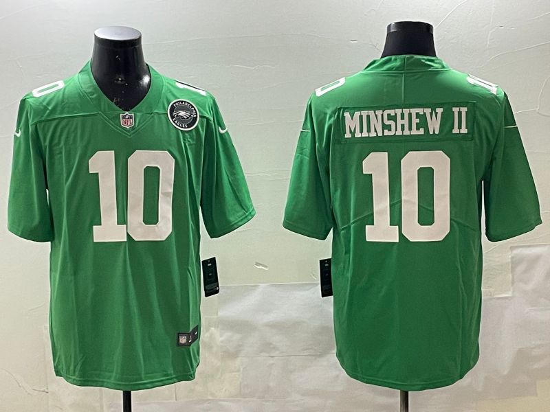 Men Philadelphia Eagles #10 Minshew ii Green Throwback 2025 Nike Vapor Limited NFL Jersey style 3->philadelphia eagles->NFL Jersey